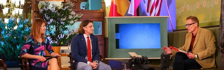 Američtí a&nbsp;belgičtí veteráni pozdravili Plzeňany při&nbsp;on-line spojení