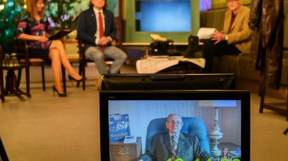 Američtí a&nbsp;belgičtí veteráni pozdravili Plzeňany při&nbsp;on-line spojení