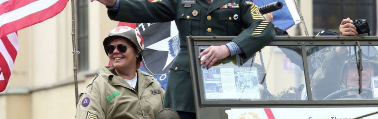 George Thompson, hero who liberated the City of Pilsen and Southwestern Bohemia, member of the famous 16th Armored Division, celebrates his 97th Birthday.