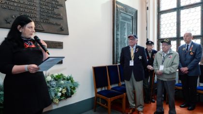 Vzpomínkovému aktu na radnici předcházelo přijetí zástupců velvyslanectví USA a&nbsp;Belgie primátorem Pavlem Šindelářem