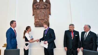 Stipendium generála Pattona obdržel Michal Panuška, student Gymnázia Františka Křižíka