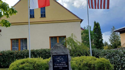 We honored the memory of the American airmen shot down on April 25, 1945 by laying of the flowers